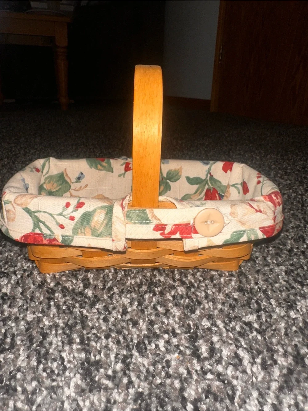 Longaberger Floral-Lined small Basket